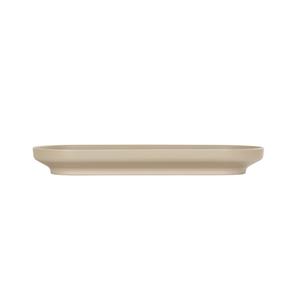 Cal-Mil 24114-922-125 Nova 9" x 22" x 2.5"H Taupe Melamine Coupe Platter - 6 Each