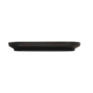Cal-Mil 24114-922-13 Nova 9" x 22" x 2.5"H Black Melamine Coupe Platter - 6 Each
