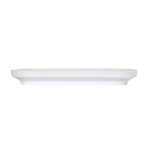 Cal-Mil 24114-922-15 Nova 9" x 22" x 2.5"H White Melamine Coupe Platter - 6 Each