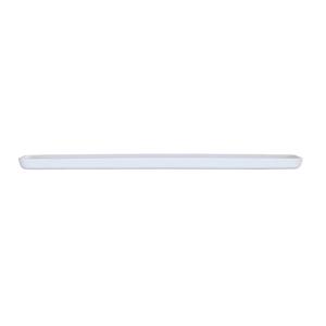 Cal-Mil 24120-206-15 Carmel 20" x 6" x 0.75"H White Melamine Platter - 3 Each
