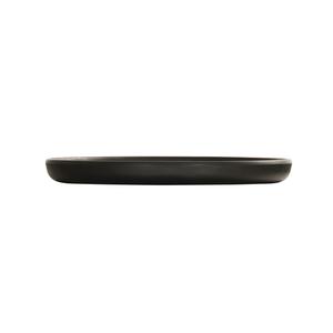 Cal-Mil 24120-8-13 Carmel 8in Dia. x 0.75"H Black Melamine Plate - 6 Each 