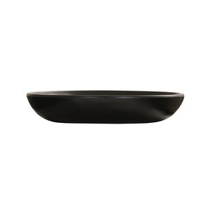Cal-Mil 24122-7-13 Carmel 7in Dia. x 1.25"H Black Melamine 16oz Pasta Bowl 