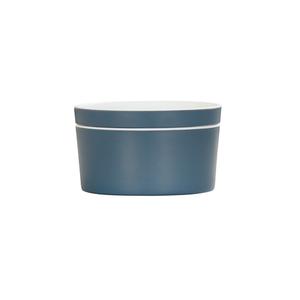 Cal-Mil 24127-5-111 5in Dia. x 3"H Stone Blue Melamine Bento Box - 3 Each 