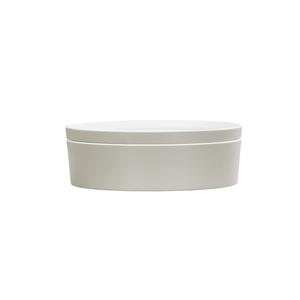Cal-Mil 24128-7-102 7in Dia. x 3"H Ash Melamine Bento Box - 3 Each 