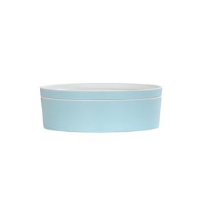 Cal-Mil 24128-7-127 7in Dia. x 3"H Ocean Blue Melamine Bento Box - 3 Each 