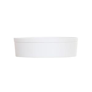 Cal-Mil 24128-7-15 7" Dia. x 3"H White Melamine Bento Box - 3 Each