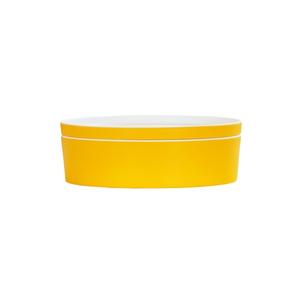 Cal-Mil 24128-7-42 7" Dia. x 3"H Yellow Melamine Bento Box - 3 Each