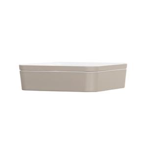 Cal-Mil 24131-10-102 10.5in x 10.5in x 3"H Ash Melamine Bento Box - 3 Each 