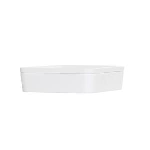 Cal-Mil 24131-10-15 10.5in x 10.5in x 3"H White Melamine Bento Box - 3 Each 