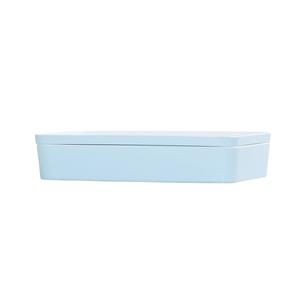 Cal-Mil 24132-1410-127 14in x 10.5in x 3"H Ocean Blue Melamine Bento Box - 3 Each 