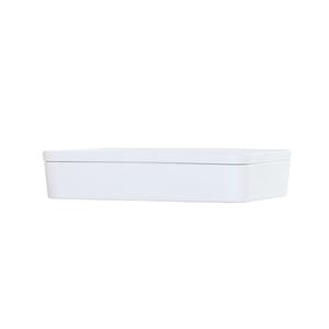Cal-Mil 24132-1410-15 14in x 10.5in x 3"H White Melamine Bento Box - 3 Each 