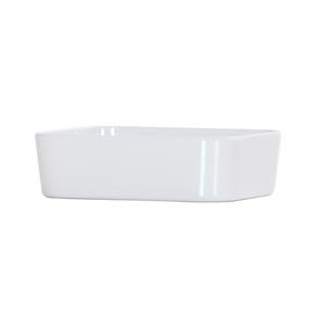 Cal-Mil 24132-46-15 4.5" x 6" x 2.5"H White Melamine Bento Box Insert - 3 Each