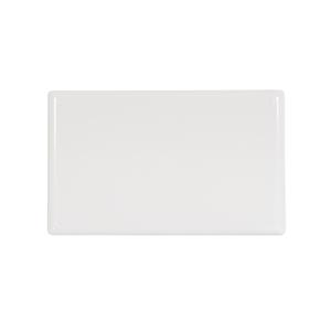Cal-Mil 24304-1321-15 12.75" x 21" x 0.75"H White Melamine Platter - 6 Each