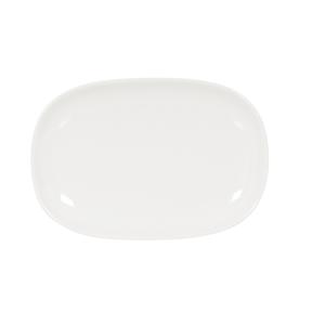Cal-Mil 24305-1511-15 15.5" x 10.75" x 1.25"H White Melamine Platter - 6 Each
