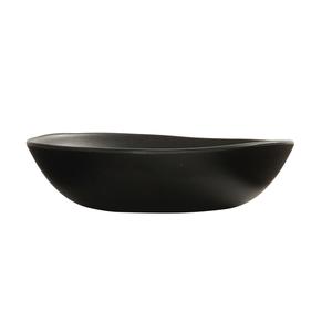 Cal-Mil 24402-16-13 Bali 6.5in Dia. x 1.75"H Black Melamine Pasta Bowl - 6 Each 