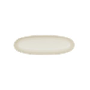 Cal-Mil 24403-412-103 Bali 12" x 4" x 1.75"H Ivory Melamine Oval Platter - 6 Each