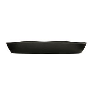Cal-Mil 24403-412-13 Bali 12" x 4" x 1.75"H Black Melamine Oval Platter - 6 Each
