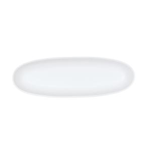 Cal-Mil 24403-412-15 Bali 12" x 4" x 1.75"H White Melamine Oval Platter - 6 Each