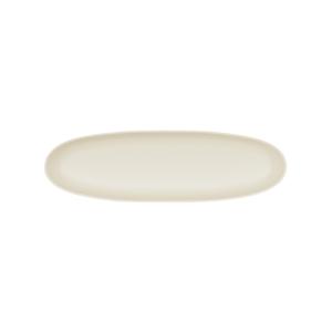 Cal-Mil 24403-620-103 Bali 20" x 6" x 1.75"H Ivory Melamine Oval Platter - 6 Each
