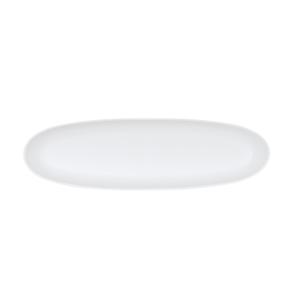 Cal-Mil 24403-620-15 Bali 20" x 6" x 1.75"H White Melamine Oval Platter - 6 Each