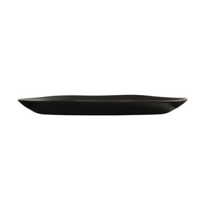 Cal-Mil 24404-1216-13 Bali 12" x 16" x 1.5"H Black Melamine Oval Platter - 6 Each