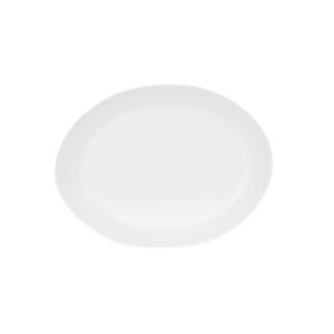 Cal-Mil 24404-1216-15 Bali 12" x 16" x 1.5"H White Melamine Oval Platter - 6 Each