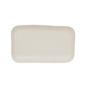 Cal-Mil 24406-1220-103 Bali 12" x 20" x 1.5"H Ivory Melamine Platter - 3 Each
