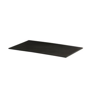 Cal-Mil 24407-1220-13 13.5" x 21.5" x 0.75"H Black Melamine Tray - 6 Each