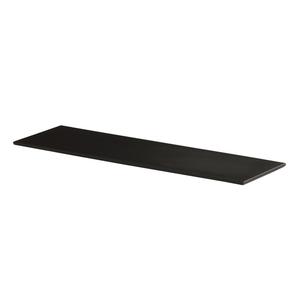 Cal-Mil 24407-206-13 21.5" x 6.75" x 0.75"H Black Melamine Tray - 3 Each
