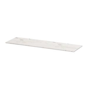 Cal-Mil 24407-206-81 21.5" x 6.75" x 0.75"H White Marble Melamine Tray - 3 Each