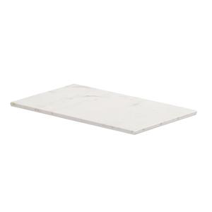 Cal-Mil 24407-610-81 6.5in x 10.5in x 0.5"H White Marble Melamine Tray - 6 Each 