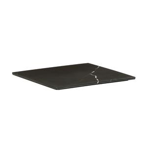 Cal-Mil 24408-10-124 10in x 10in x 0.75"H Black Marble Melamine Tray - 6 Each 