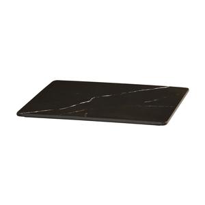 Cal-Mil 24408-12-124 12in x 12in x 0.75"H Black Marble Melamine Tray - 3 Each 