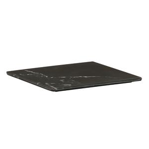 Cal-Mil 24408-8-124 8in x 8in x 0.75"H Black Marble Melamine Tray - 6 Each 