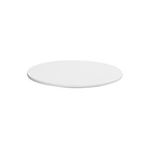 Cal-Mil 24409-8-15 8.75in Dia. x 0.75"H White Melamine Tray - 6 Each 