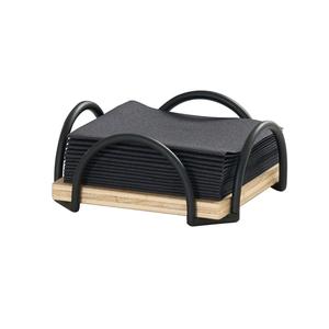 Cal-Mil 25220-93 Logan 5in x 5in x 3"H Black Wood Napkin Holder 