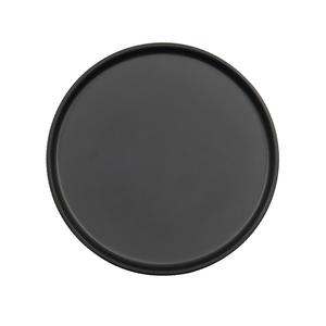 Cal-Mil 26105-8-13 Arista 8in Dia. Matte Black Melamine Plate - 6 Each 