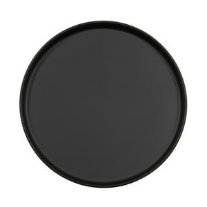 Cal-Mil 26107-12-13 Arista 12in Dia. Matte Black Melamine Raised Rim Plate 