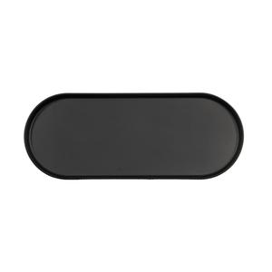 Cal-Mil 26107-208-13 Arista 20" x 8" x 1.5"H Matte Black Melamine Oval Platter
