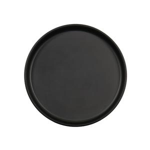 Cal-Mil 26107-6-13 Arista 6in Dia. Matte Black Melamine Raised Rim Plate 