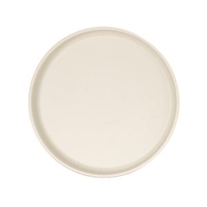 Cal-Mil 26107-8-103 Arista 8in Dia. Matte Ivory Melamine Raised Rim Plate 