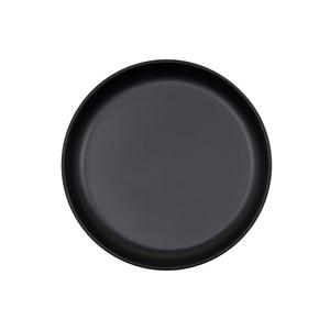 Cal-Mil 26121-10-13 Isla 10in Dia. Matte Black Melamine Wide Rim Plate - 6 Each 