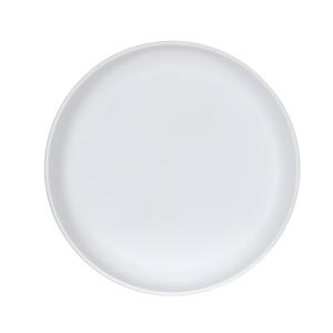Cal-Mil 26121-10-15 Isla 10in Dia. Matte White Melamine Wide Rim Plate - 6 Each 