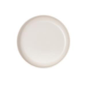 Cal-Mil 26121-14-133 Isla 14" Dia. Matte Ivory Melamine Wide Rim Plate - 6 Each