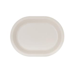 Cal-Mil 26123-1612-133 Isla 16" x 12" Matte Ivory Melamine Oval Wide Rim Plate
