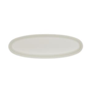 Cal-Mil 26143-618-103 Cove 18" x 6" x 1.5" Matte Ivory Melamine Platter - 6 Each