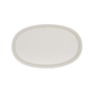Cal-Mil 26143-711-103 Cove 11" x 7" x 1.5" Matte Ivory Melamine Platter - 6 Each