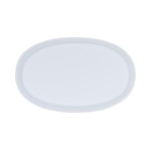 Cal-Mil 26143-711-15 Cove 11" x 7" x 1.5" Matte White Melamine Platter - 6 Each