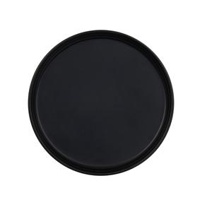Cal-Mil 26143-8-13 Cove 8in Dia. Matte Black Melamine Plate - 6 Each 
