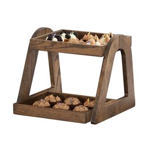 Cal-Mil 27002-136 Melrose 15in x 16in x 13"H Brown Wood 2-Tier Display Stand 